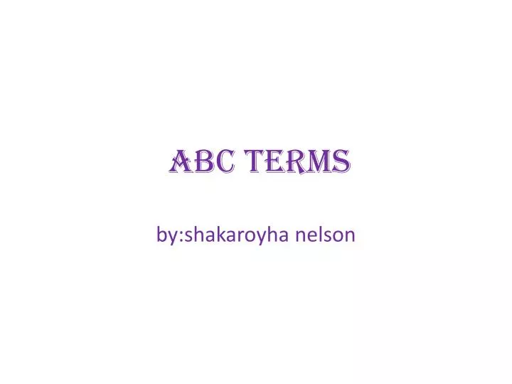 abc terms