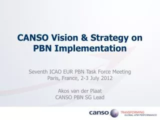 CANSO Vision &amp; Strategy on PBN Implementation