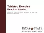 Tabletop Exercise Hazardous Materials - slide 1