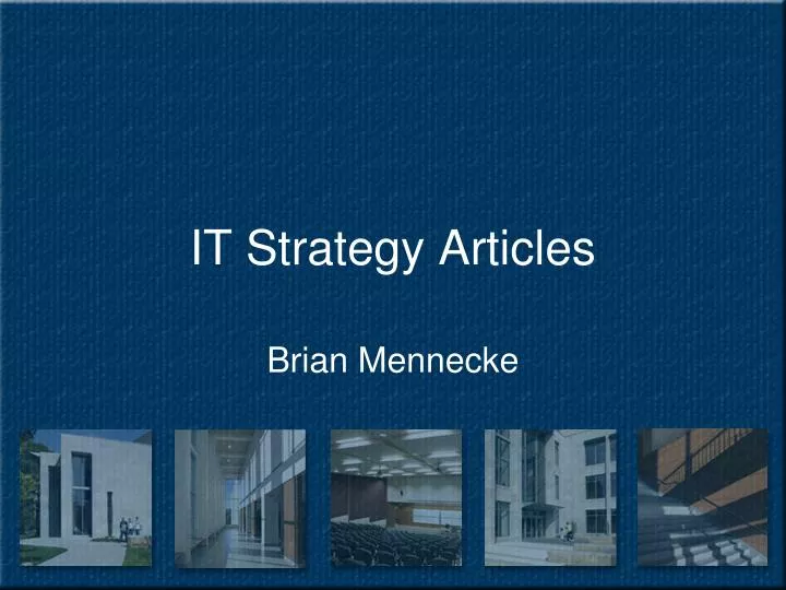 it strategy articles