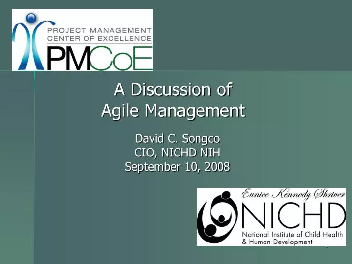 a discussion of agile management