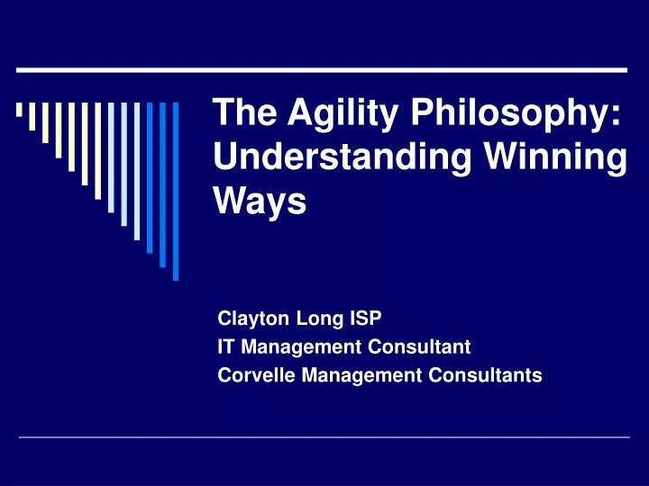 the agility philosophy understanding winning ways