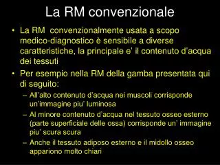 la rm convenzionale