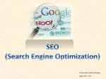 SEO (Search Engine Optimization) - slide 1