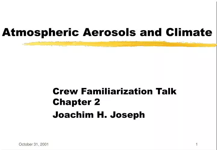 atmospheric aerosols and climate