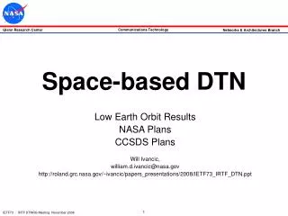 Space-based DTN