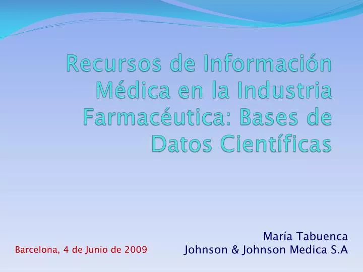 recursos de informaci n m dica en la industria farmac utica bases de datos cient ficas