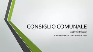 consiglio comunale