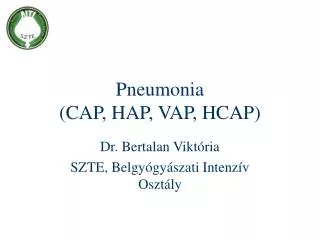 pneumonia cap hap vap hcap