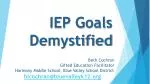 IEP Goals Demystified - slide 1
