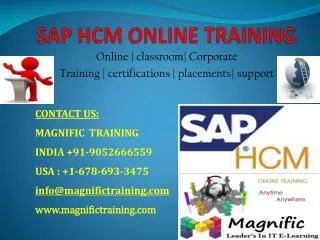 SAP HCM ONLINE TRAINING IN SOUTH AFRICA
