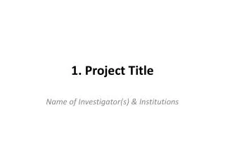 1. Project Title