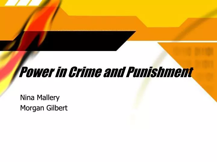 power in crime and punishment