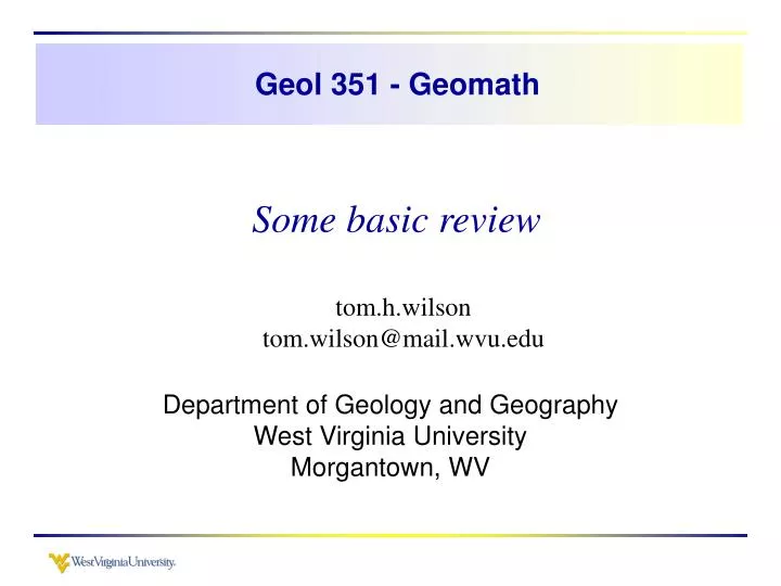 geol 351 geomath