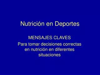 nutrici n en deportes
