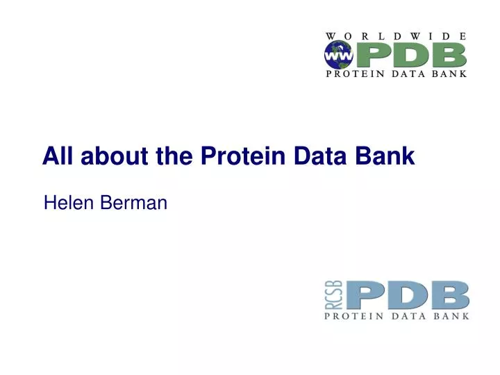 all about the protein data bank