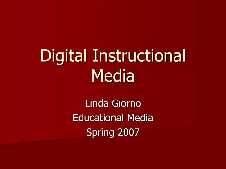digital instructional media