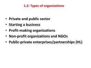 1.2: Types of organizations