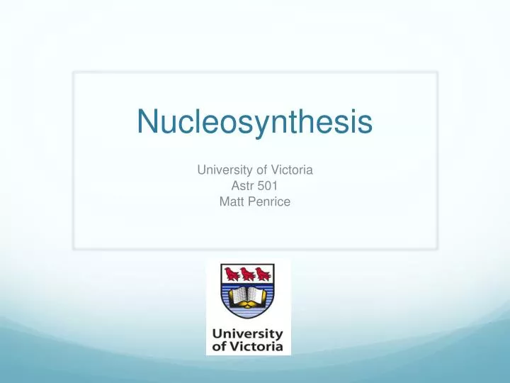 nucleosynthesis