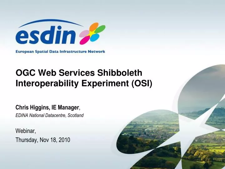 ogc web services shibboleth interoperability experiment osi