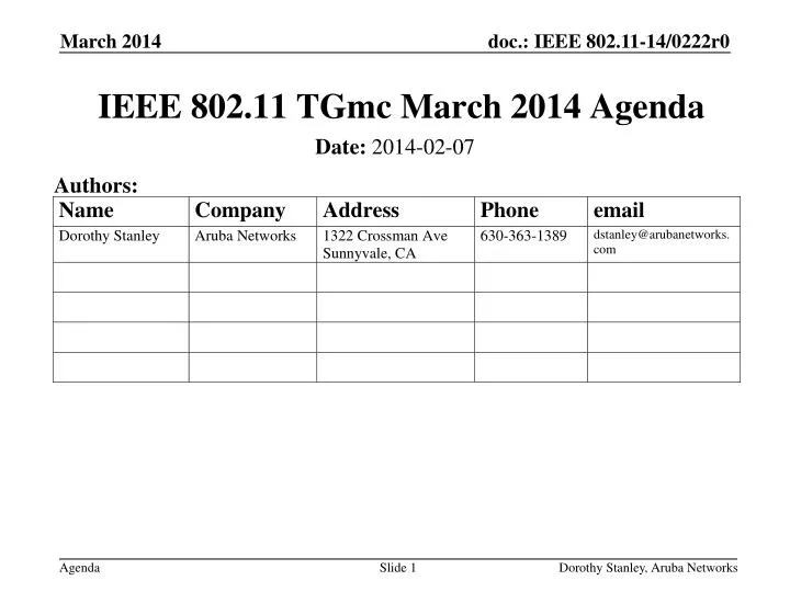 ieee 802 11 tgmc march 2014 agenda