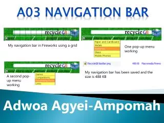 A03 Navigation bar