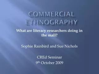 Commercial ethnography