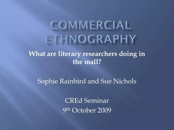 commercial ethnography