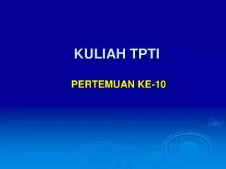 kuliah tpti