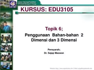 KURSUS: EDU3105