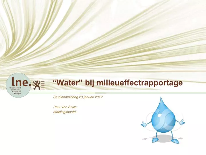 water bij milieueffectrapportage