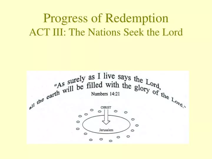 progress of redemption act iii the nations seek the lord