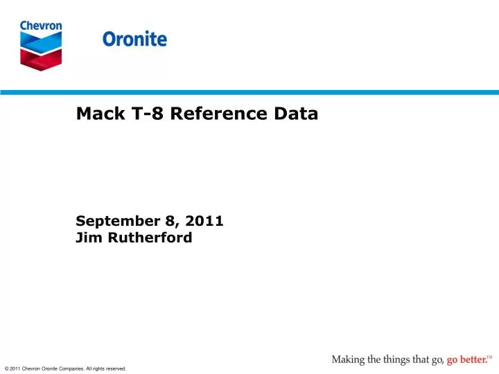 mack t 8 reference data
