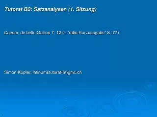 tutorat b2 satzanalysen 1 sitzung