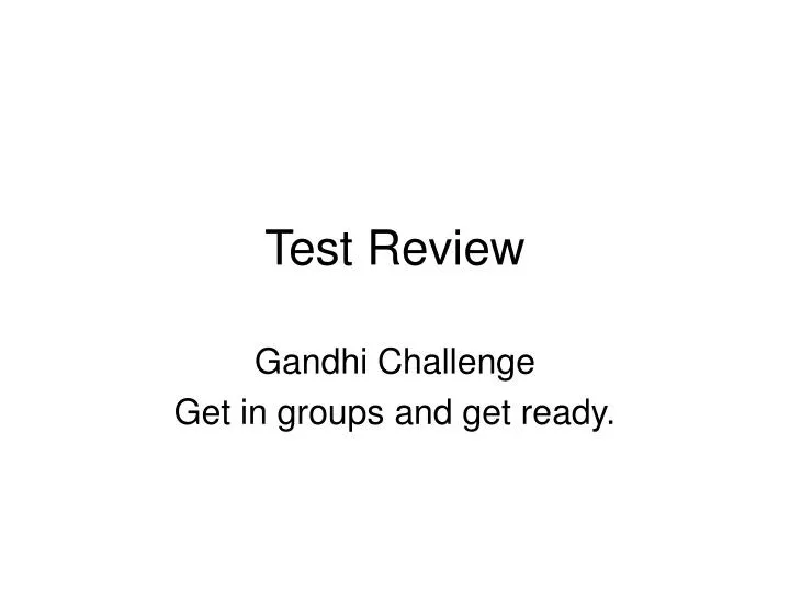 test review