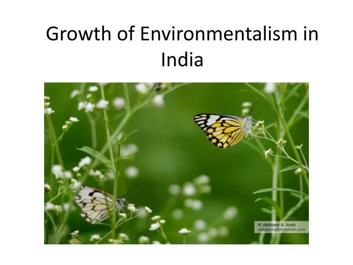 growth of environmentalism in india