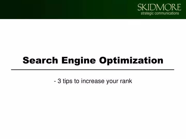 search engine optimization 3 tips to increase your rank