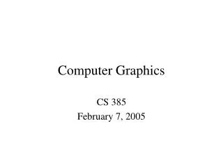 computer graphics
