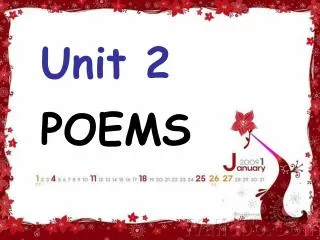 Unit 2 POEMS