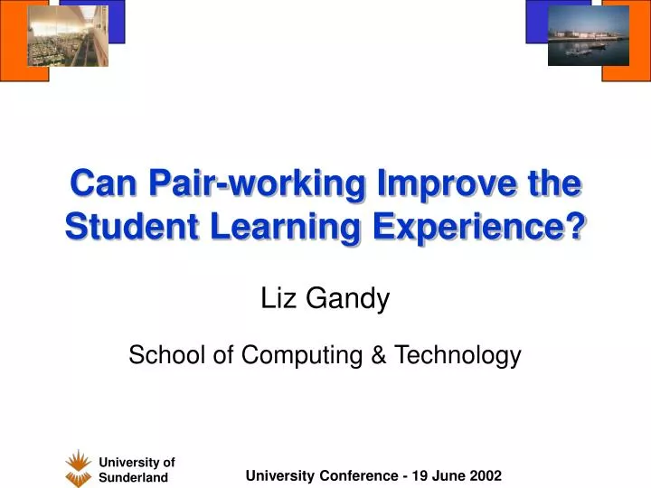 can pair working improve the student learning experience