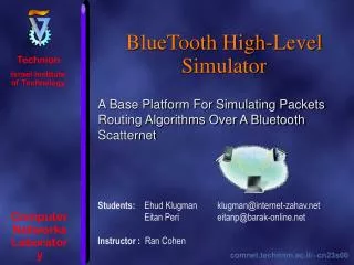 BlueTooth High-Level Simulator