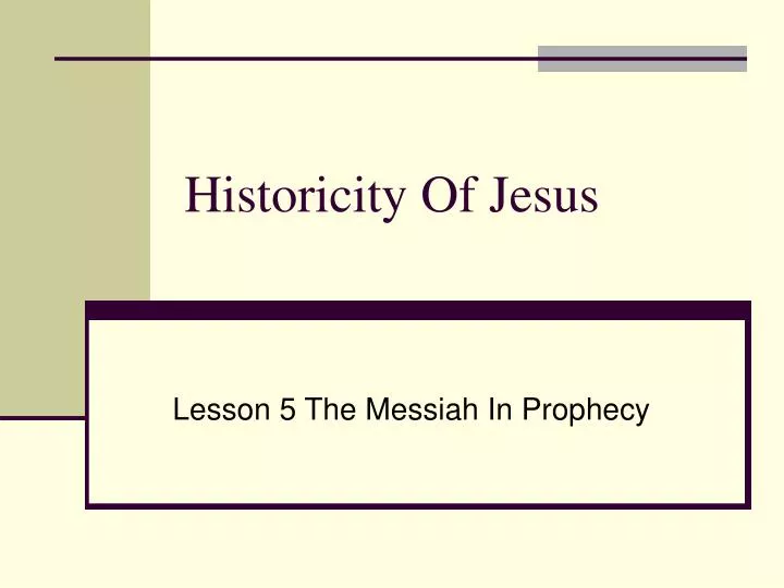historicity of jesus