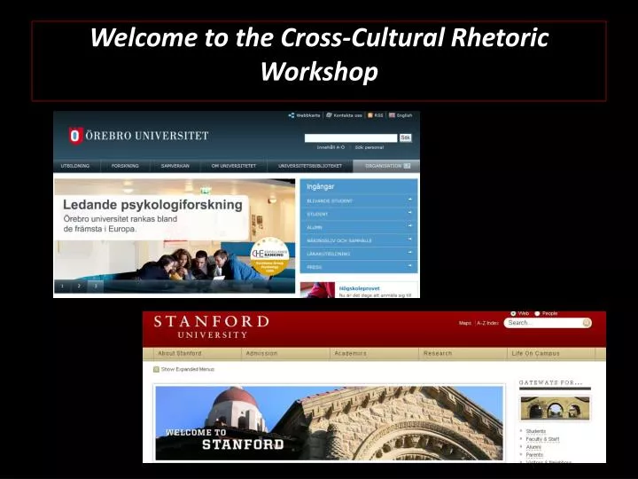 welcome to the cross cultural rhetoric workshop