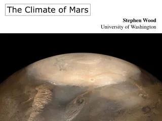 The Climate of Mars