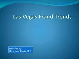 Las Vegas Fraud Trends