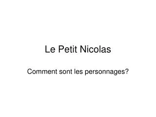 le petit nicolas