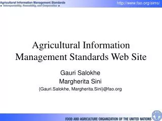 Agricultural Information Management Standards Web Site