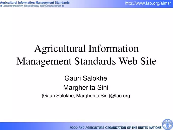 agricultural information management standards web site