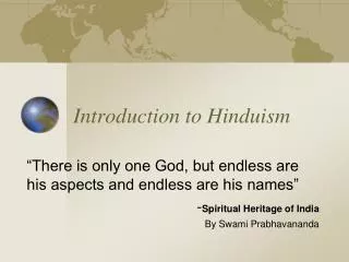 Introduction to Hinduism