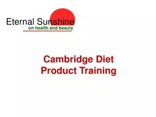 Cambridge Diet Product Training